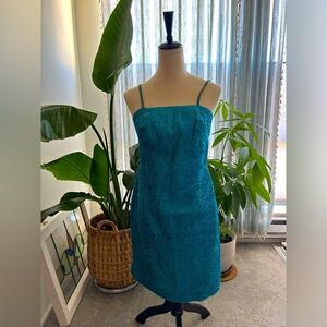 Vintage Sparkle Blue Dress - one of a kind